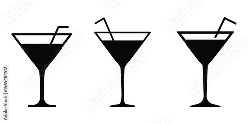Drink glass icon vector isolated on white background
