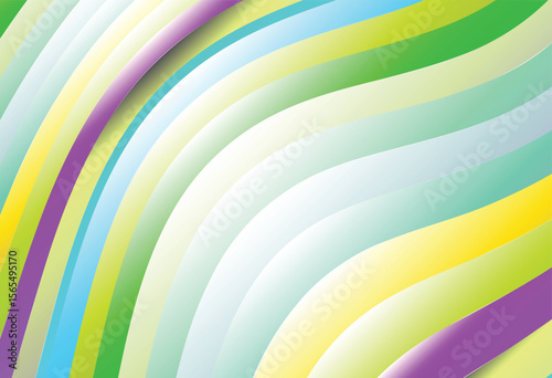 Colorful lines and straw theme, focusing more on the modern colors  creating a calming, gradient flow