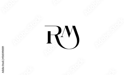 RM initial letters, monogram logo