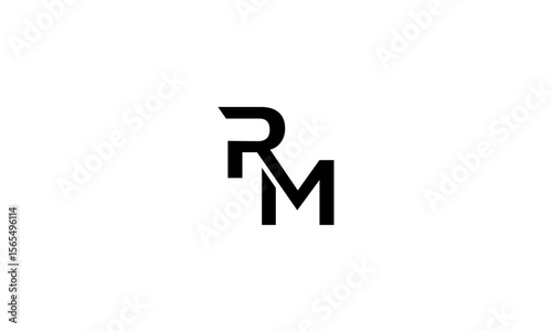 RM initial letters, monogram logo