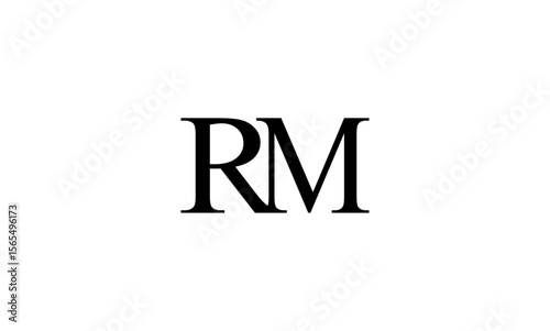 RM initial letters, monogram logo