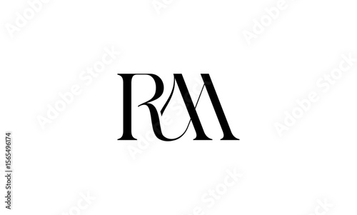 RM initial letters, monogram logo