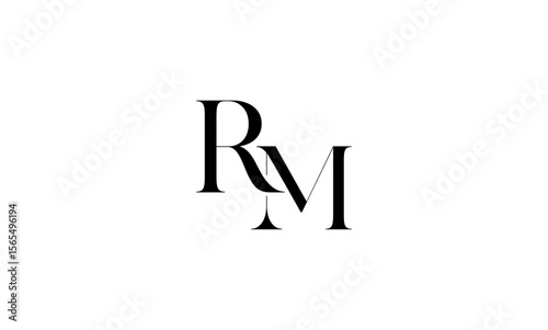 RM initial letters, monogram logo