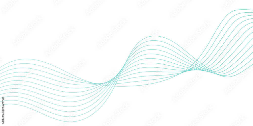 Fototapeta premium Digital frequency track equalizer Stylized line art background. flowing wave lines and glowing moving lines, Abstract dynamic colorful lines, waves. Digital landscape and business or technology