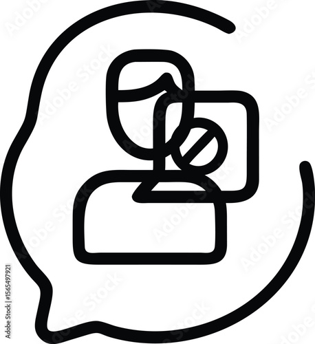 Online Ban: A digital image symbolizing the concept of online banning, depicting a person with a digital document that is forbidden.
