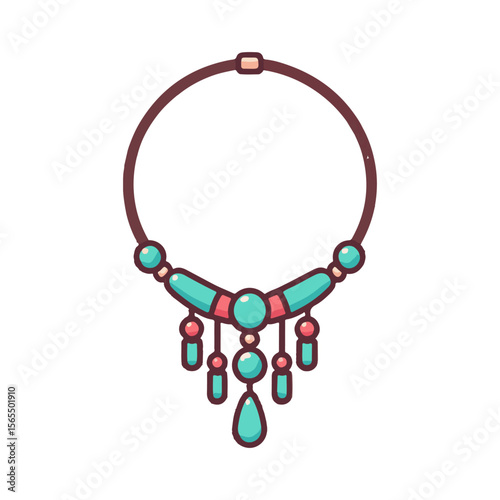fashion necklace illustration design