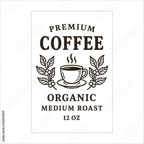 Premium Coffee Label Packaging Design Template