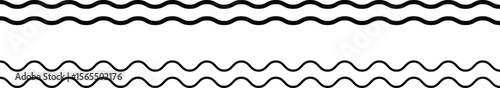 wavy zigzag pattern line illustration set on a white background, abstract vectors,