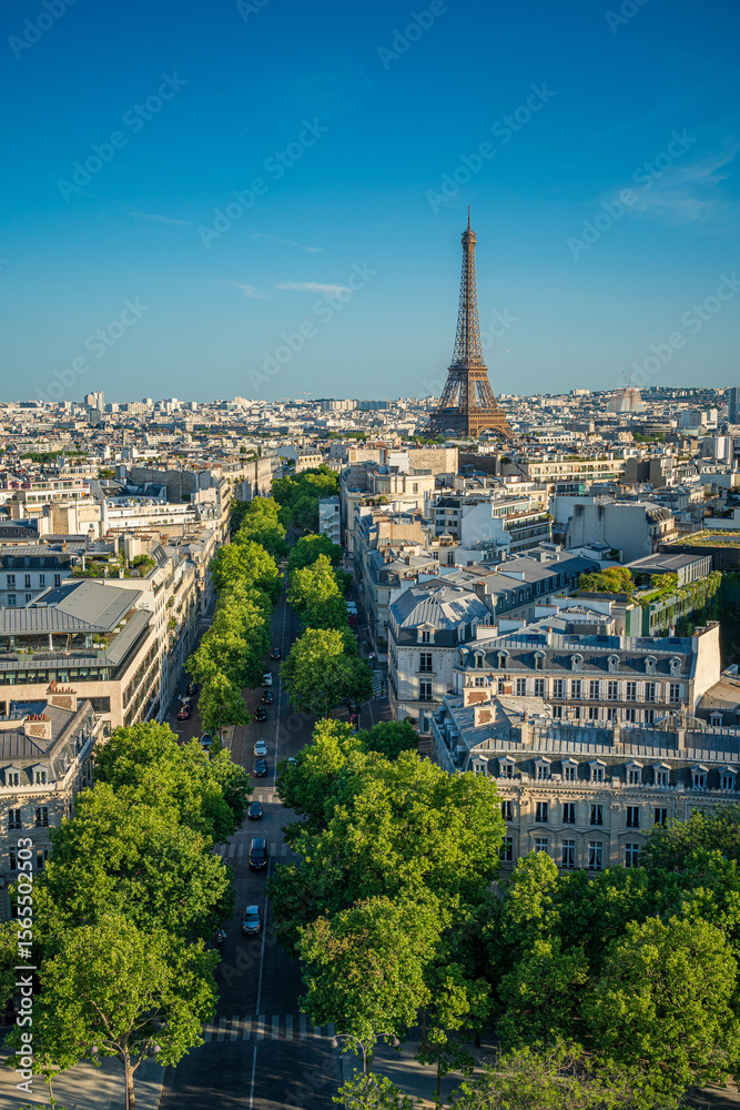 Fototapeta premium Blick vom Arc de Triomphe de l’Étoile
