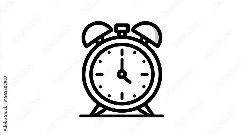 Alarm clock vector line icon isolated on white background. Alarm clock line icon for infographic, website or app. Scalable icon designed on a grid system., no logos, no brands Alarm clock vector line icon isolated on white background. Alarm clock line icon for infographic, website or app. Scalable icon designed on a grid system., no logos, no brands
