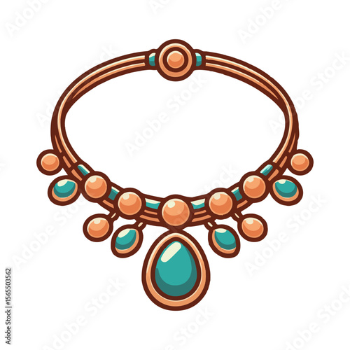 fashion necklace illustration design
