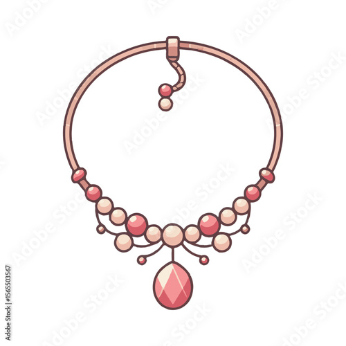 fashion necklace illustration design