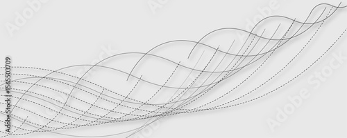 Abstract background vector illustration. Abstract white background with a glowing abstract waves. Curved wavy lines tech futuristic motion background. Modern vector illustration featuring flowing wave