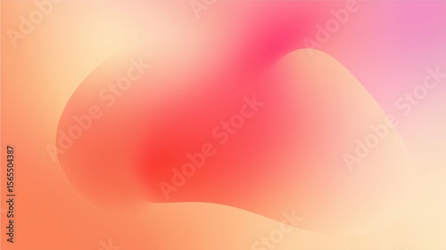 Futuristic abstract background with peach, coral, and soft pink gradient