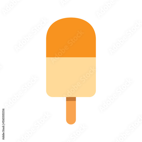orange and vanilla popsicle vector illustration