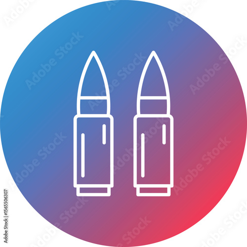 Bullets Line Gradient Circle Background Icon