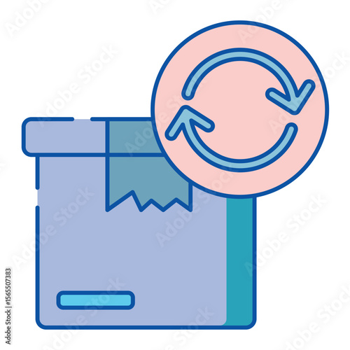 Modern circular arrows icon symbolizing exchange transfer or conversion suitable for finance technology and communication interfaces
