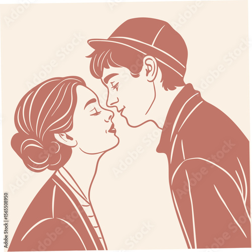 Couple sharing an intimate moment romance love