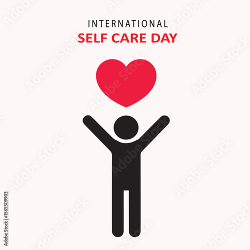 International self care day Logo vector illustration