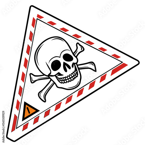 Skull and Crossbones Warning Sign danger hazard
