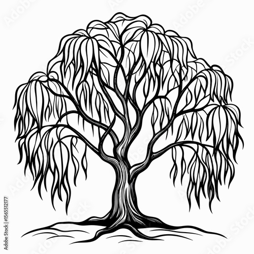 Willow tree art line