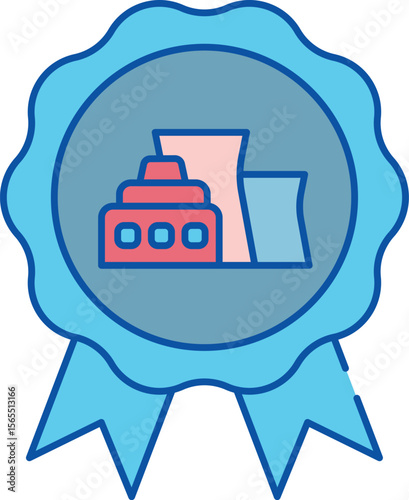 Modern manufacturer warranty guarantee symbol for product service and support representing trust and reliability in consumer goods