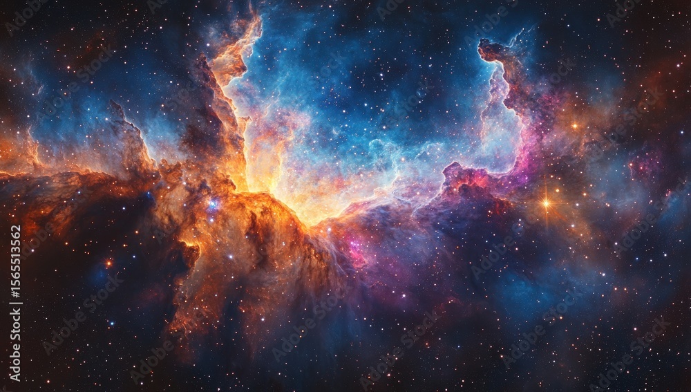 Obraz premium Colorful nebulae in space
