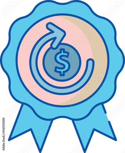Money back guarantee icon symbol representing customer satisfaction and refund policy for business and e commerce