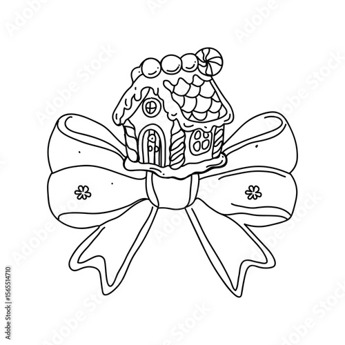 ute christmas candle with holly bold & easy cute christmas coloring page, bold & easy cozy winter coloring book pages, line art vector illustration, black and white designs, coloring book for all ages
