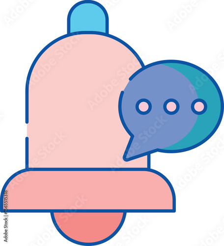 Modern and clean notification icon set featuring a bell symbol for alerts messages and communication suitable for digital interfaces