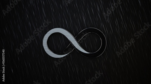 Infinity Symbol on Black Background - Minimalist Design of Eternity with Dual Colors