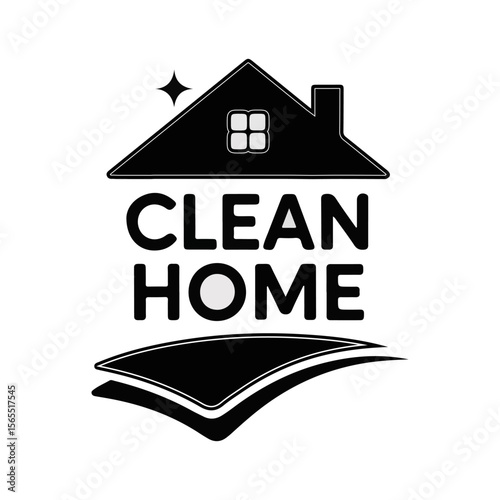 Home cleaning logo vector design
