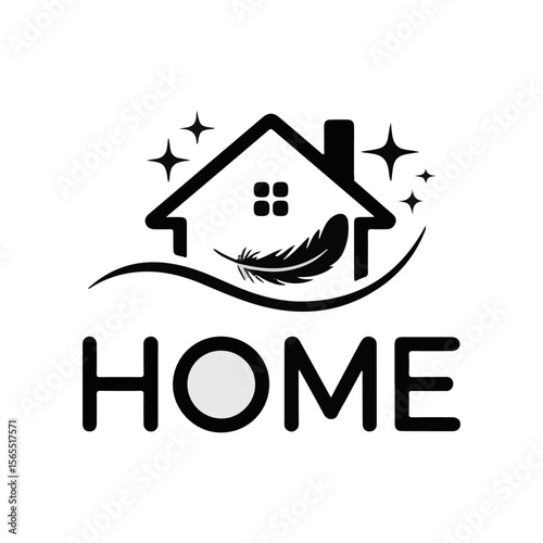 Home cleaning logo vector design