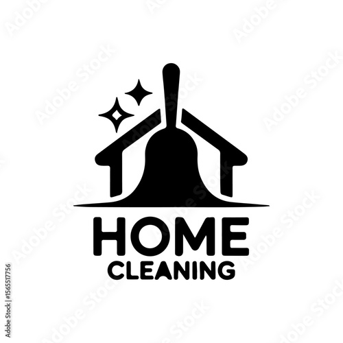 Home cleaning logo vector design