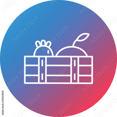 Harvest Line Gradient Circle Background Icon