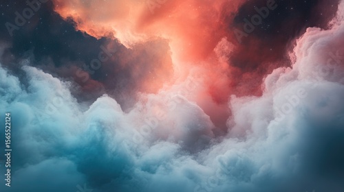 Fototapeta Naklejka Na Ścianę i Meble -  Dramatic colorful sky clouds