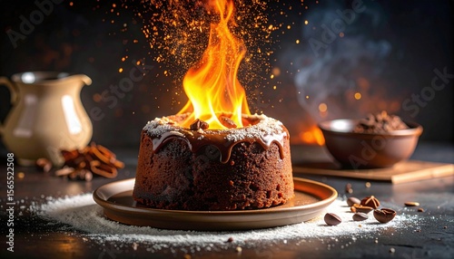 Chocolate Lava Cake Dessert with Molten Frosting