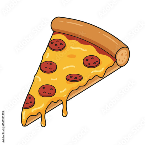 A mouthwatering slice of pizza, dripping with melted cheese and savory pepperoni, perfect for a quick bite or a satisfying meal