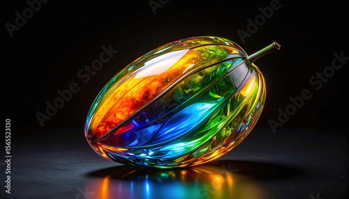 Colorful Glass Fruit Sculpture