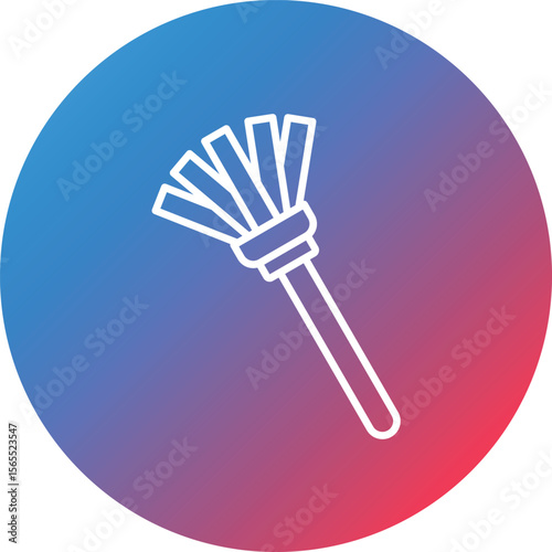 Dusting Line Gradient Circle Background Icon