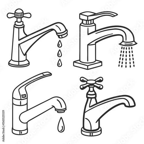 vector illustration of  taps