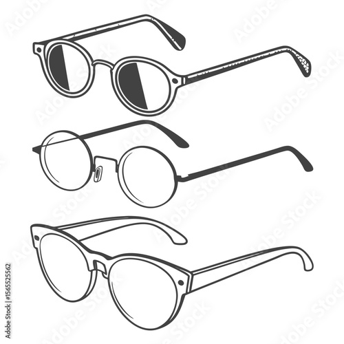 glasses isolated on white background