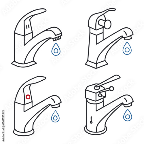 vector illustration of  taps