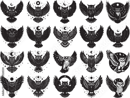 Celestial Owl Stencil