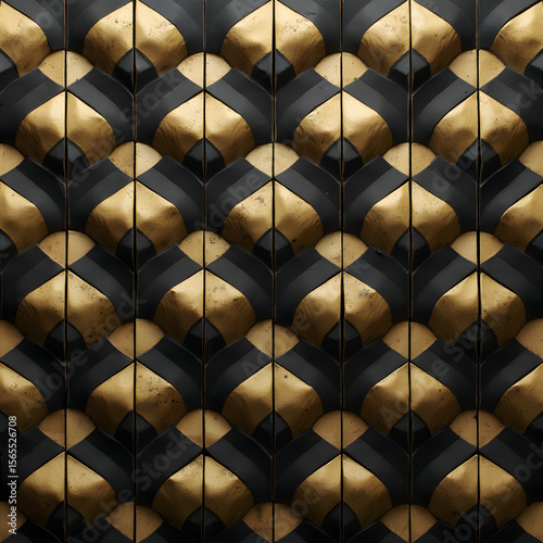 Gold Diamond Geometric Wall Texture