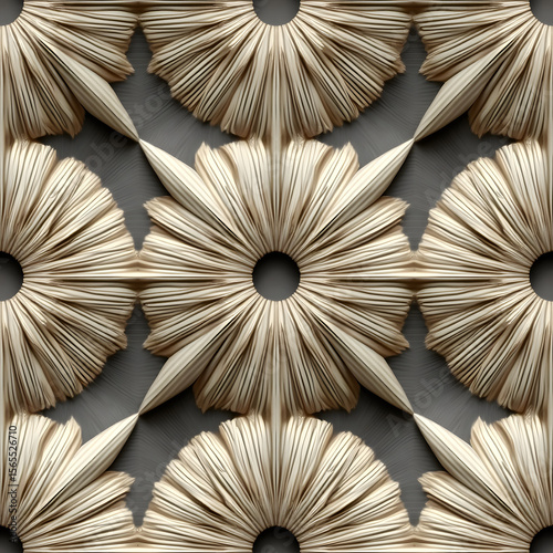 Elegant Silver and Gold Flower Pattern Wall Texture