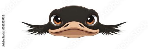 Wallpaper Mural Cute animal, children's illustration on a white background for designers. Cartoon, animation, drawing. Torontodigital.ca