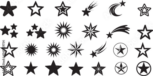 Star shapes and celestial bodies stars cosmic