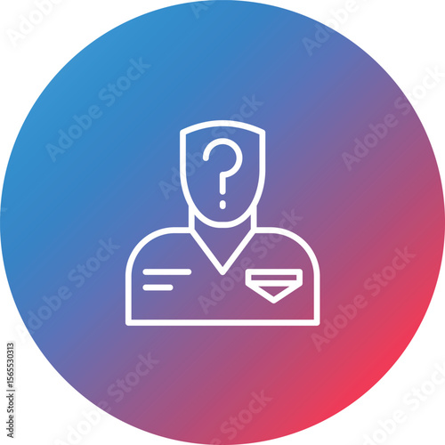 Suspect Line Gradient Circle Background Icon