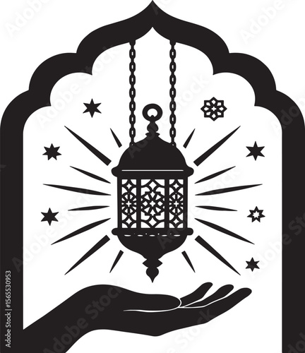 vector illustration of a lamp